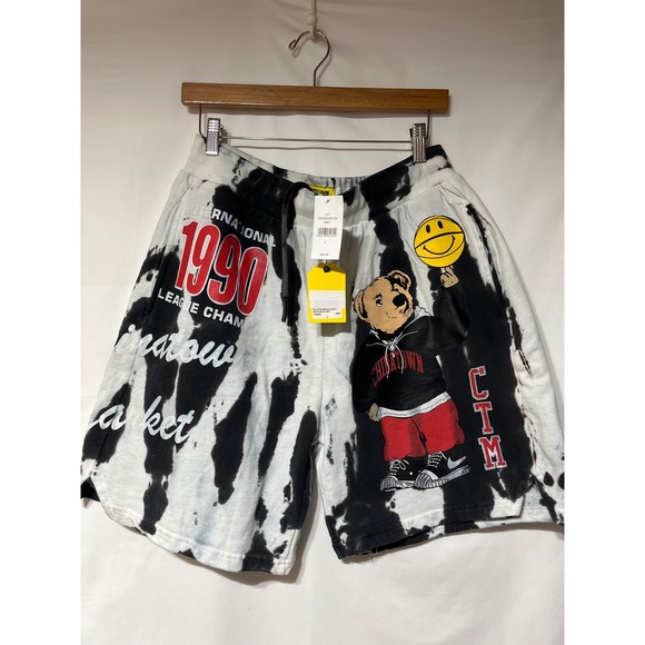chinatown market Other - Chinatown Market Smiley Bear Basketball Tie Dye Shorts Men's L Grey